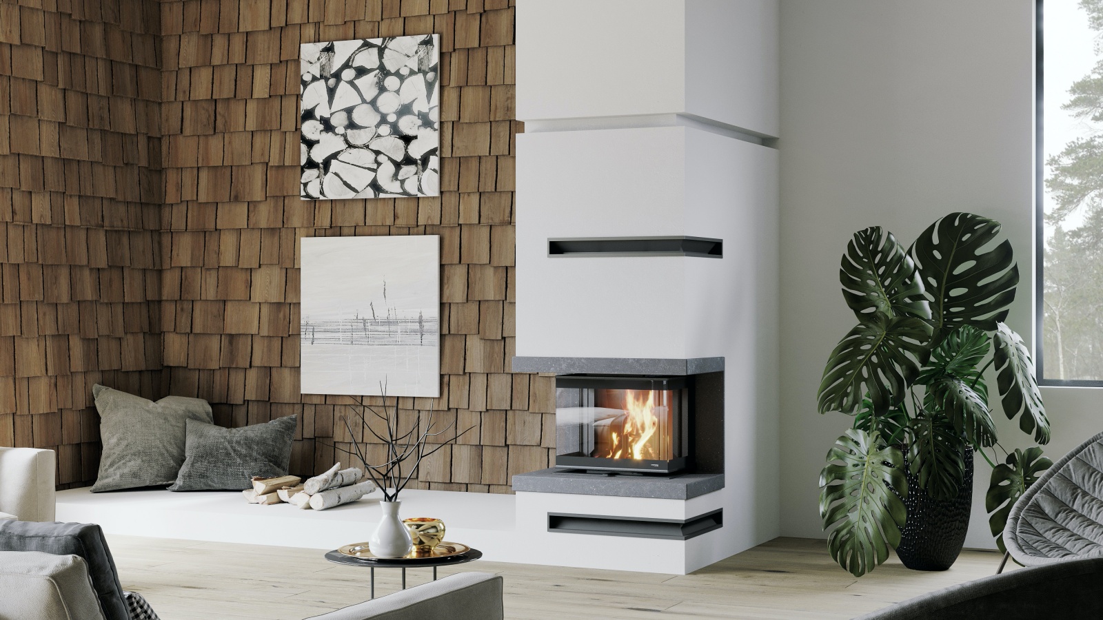 Focar cu 3 Geamuri INTRA XSM C – Viziune Panoramică, Căldură Desăvârșită - imagine 4