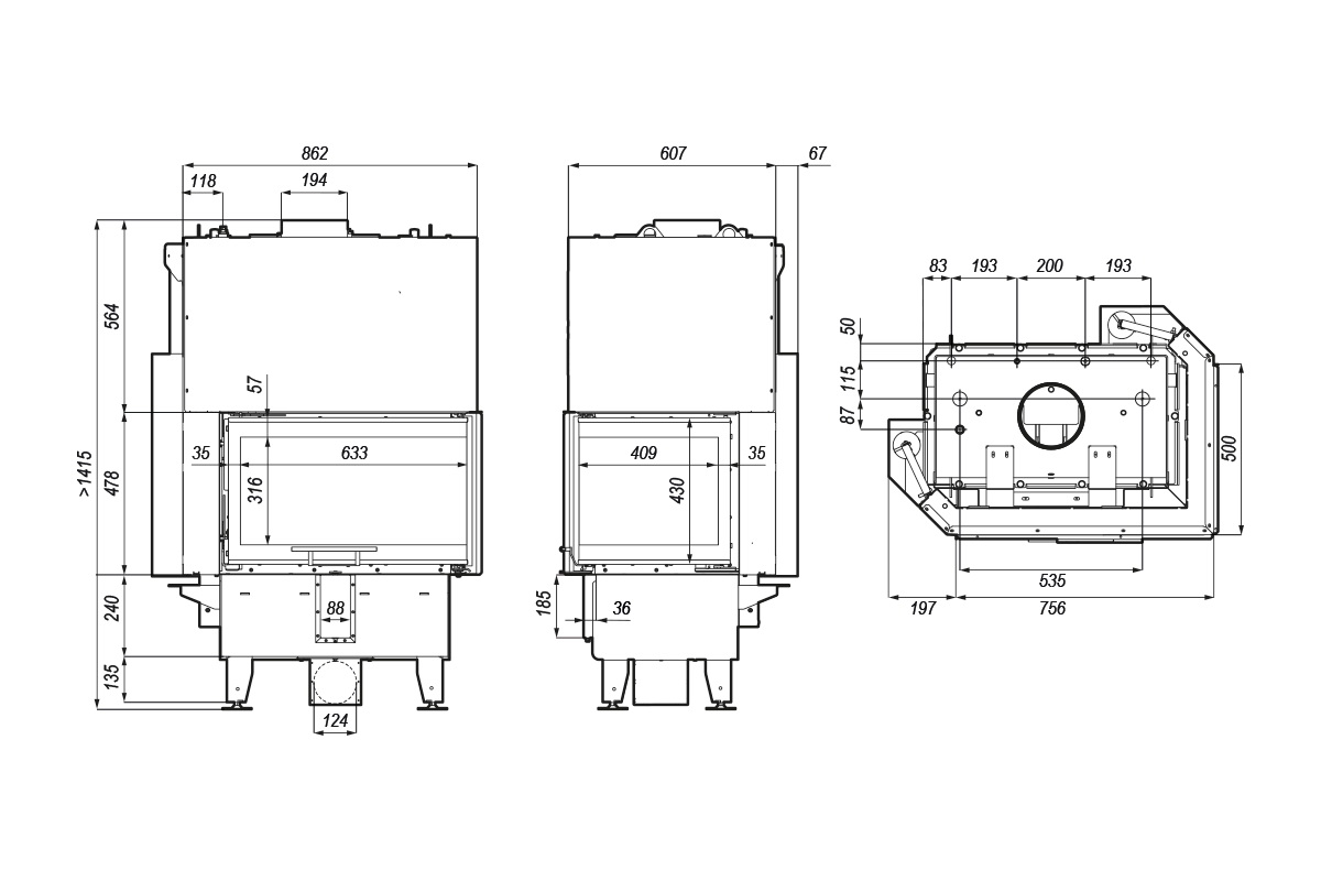 Termosemineu Defro RIVA SM BL G SHORT – Performanță & Eleganță - imagine 3