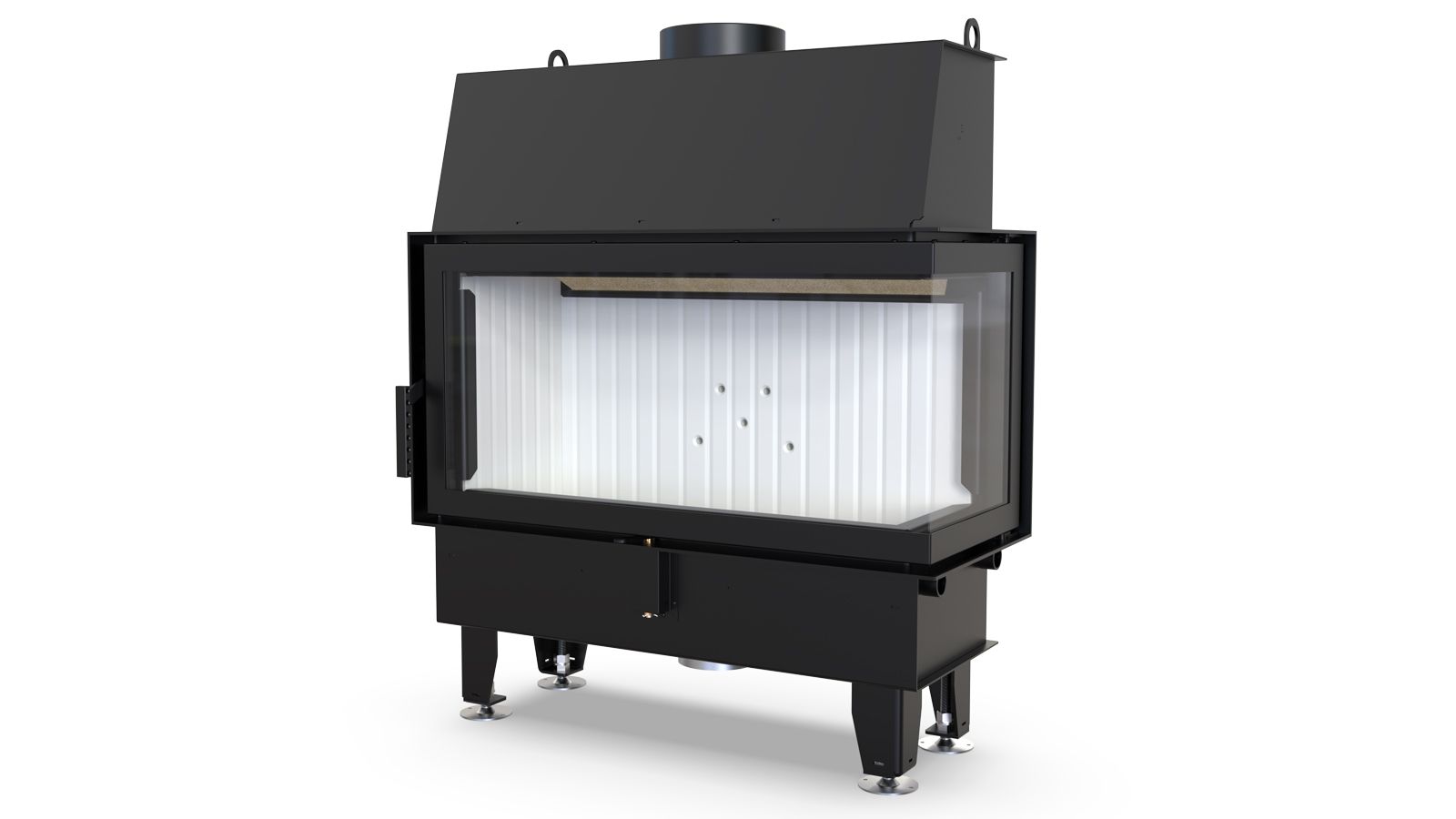 Focar cu șamotă și geam lateral Impuls LA BP– Eficiență, design și durabilitate garantată 12 ani