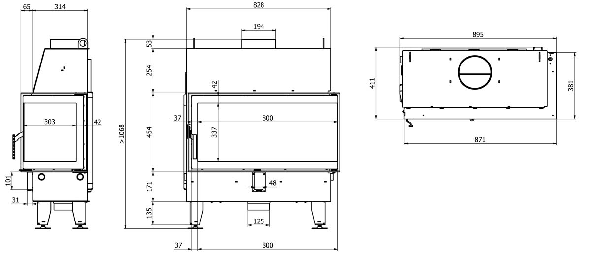 Focar cu șamotă și geam lateral Impuls LA BP– Eficiență, design și durabilitate garantată 12 ani - imagine 3