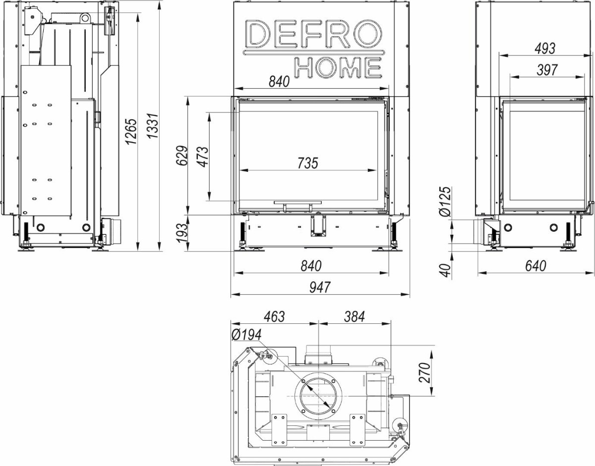 Focar samota cu geam lateral Portal ME BP G - imagine 3