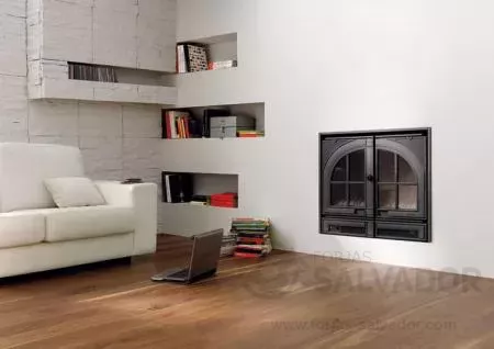 Focar șemineu ALBODI, 11 kW, vermiculită, design modern – livrare rapidă - imagine 5