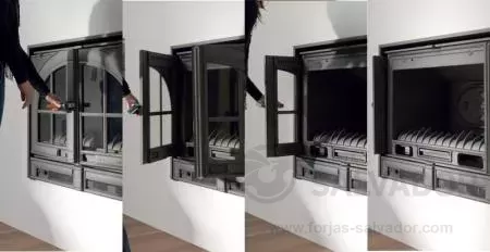 Focar șemineu ALBODI, 11 kW, vermiculită, design modern – livrare rapidă - imagine 4