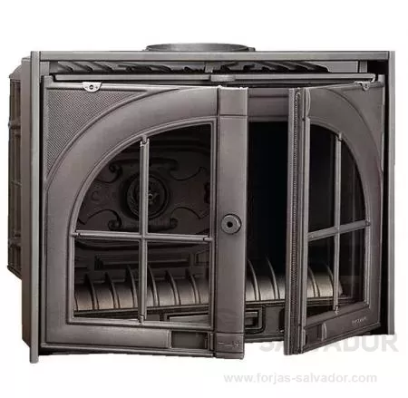 Focar șemineu SARA, 12 kW, fontă, stil rustic - imagine 6