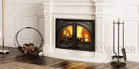 Focar șemineu SARA, 12 kW, fontă, stil rustic - imagine 3