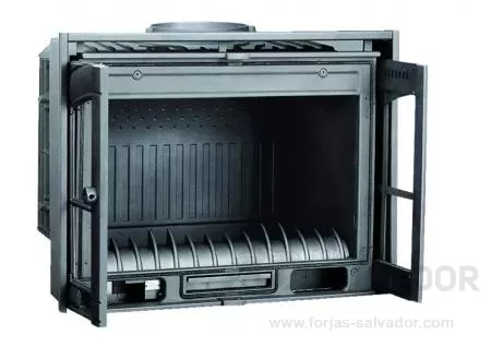 Focar șemineu SARA, 12 kW, fontă, stil rustic - imagine 4