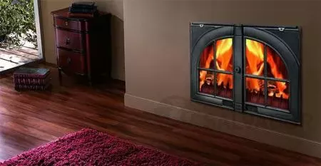 Focar șemineu SARA, 12 kW, fontă, stil rustic - imagine 5