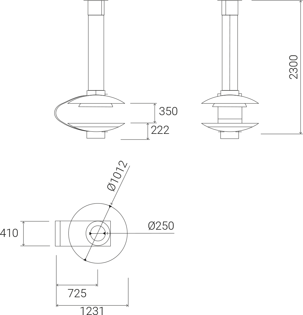 Focar pe lemne suspendat FANCY - imagine 2